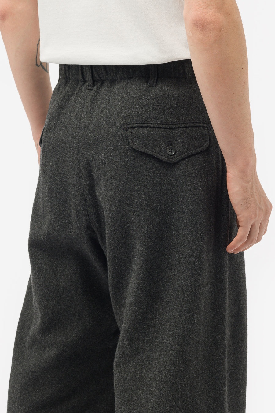 Engineered Garments Oxford Pants in Grey Solid Poly Wool Engineered Garments Oxford Pants in Grey Solid Poly Wool