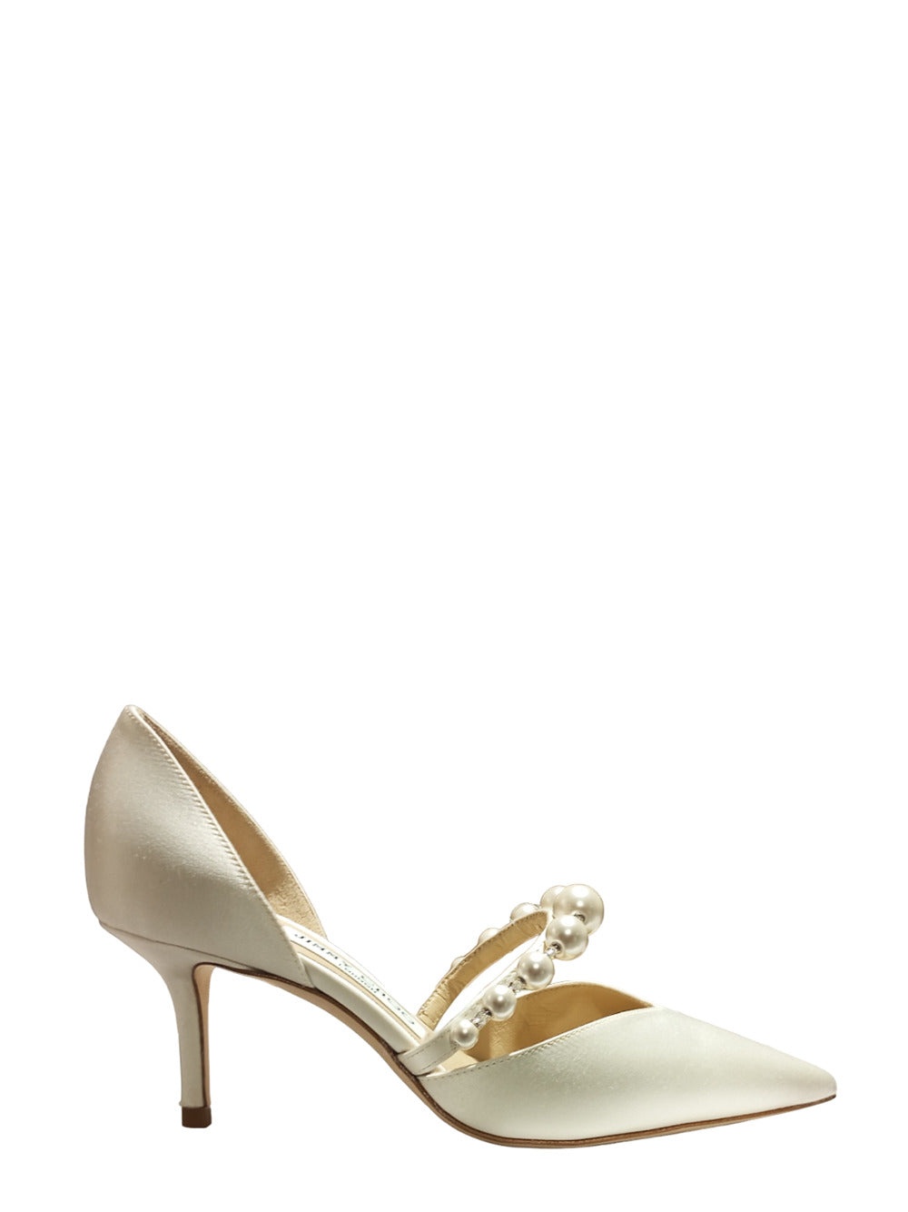 Aurelie 65 satin w/pearls ivory/white - 1