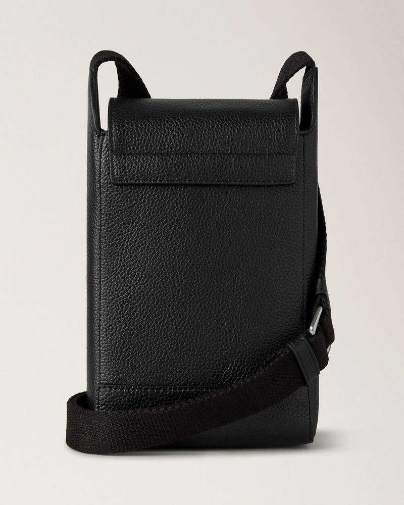 Mulberry Chiltern Phone Pouch Black Small Classic Grain outlook