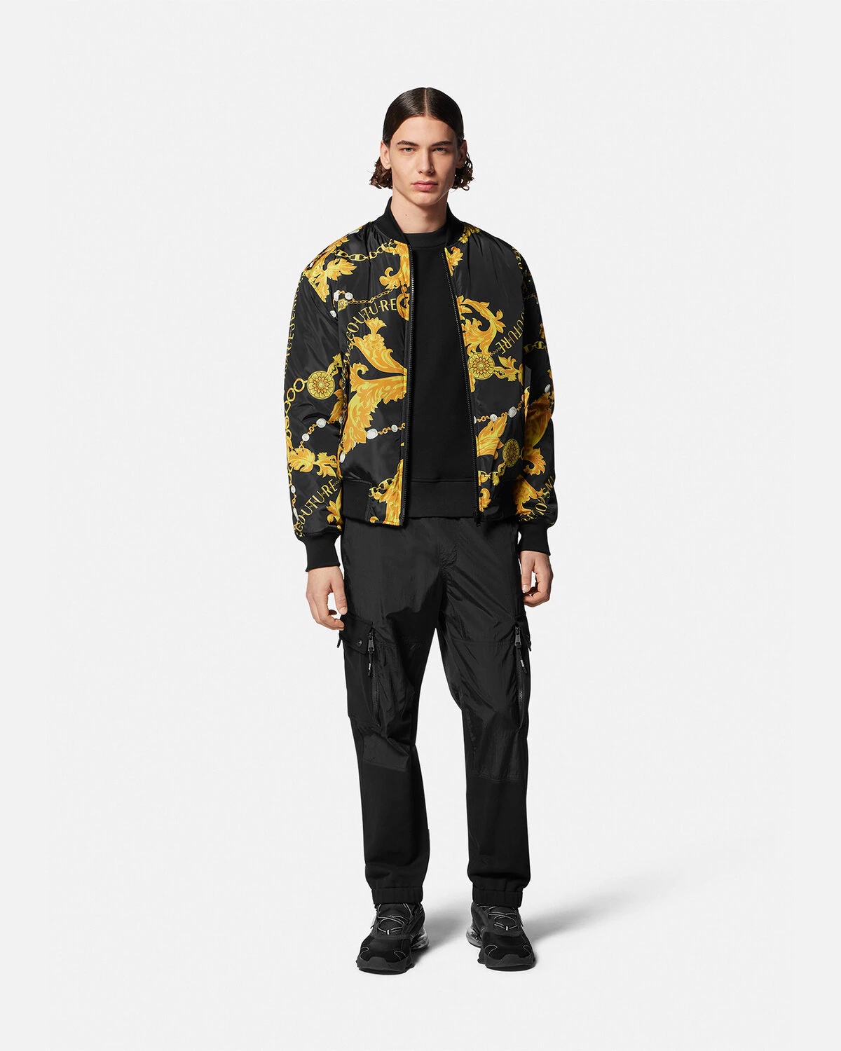 Chain Couture Reversible Bomber - 2