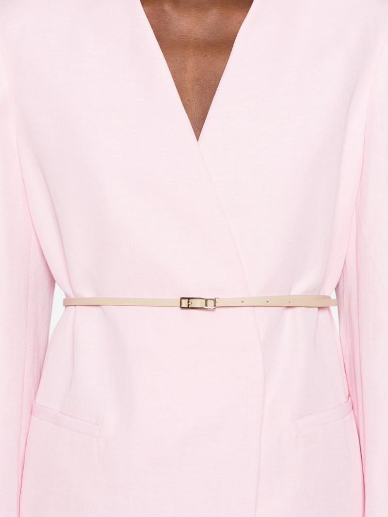 belted wrap-style blazer 5