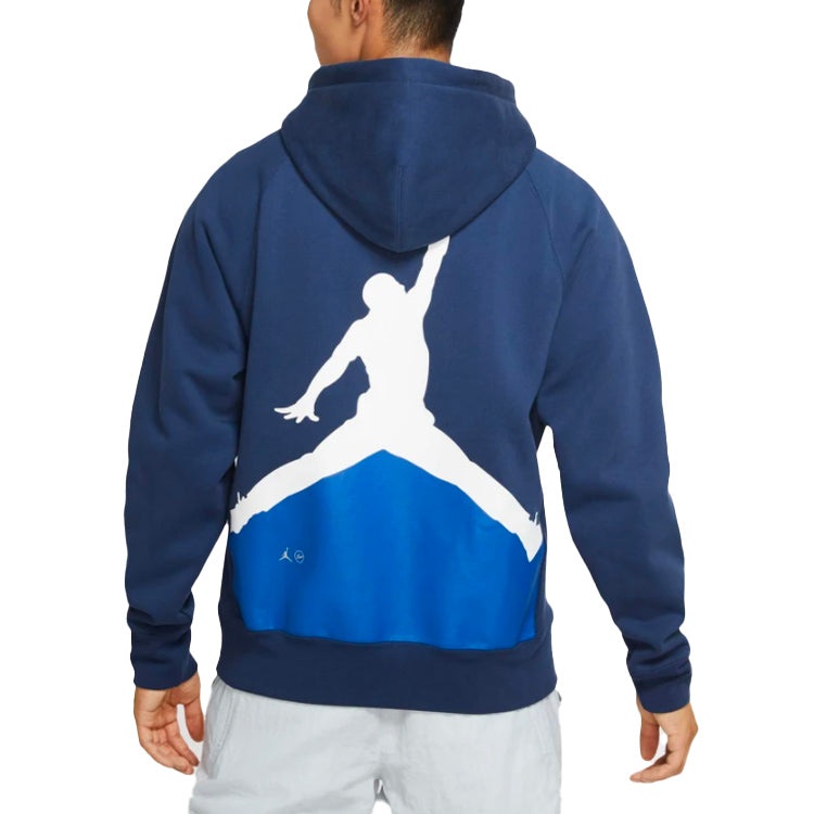 Air Jordan x Fragment Pullover Hoodie 'Navy/Sport Royal/White' DA2983-414 - 4