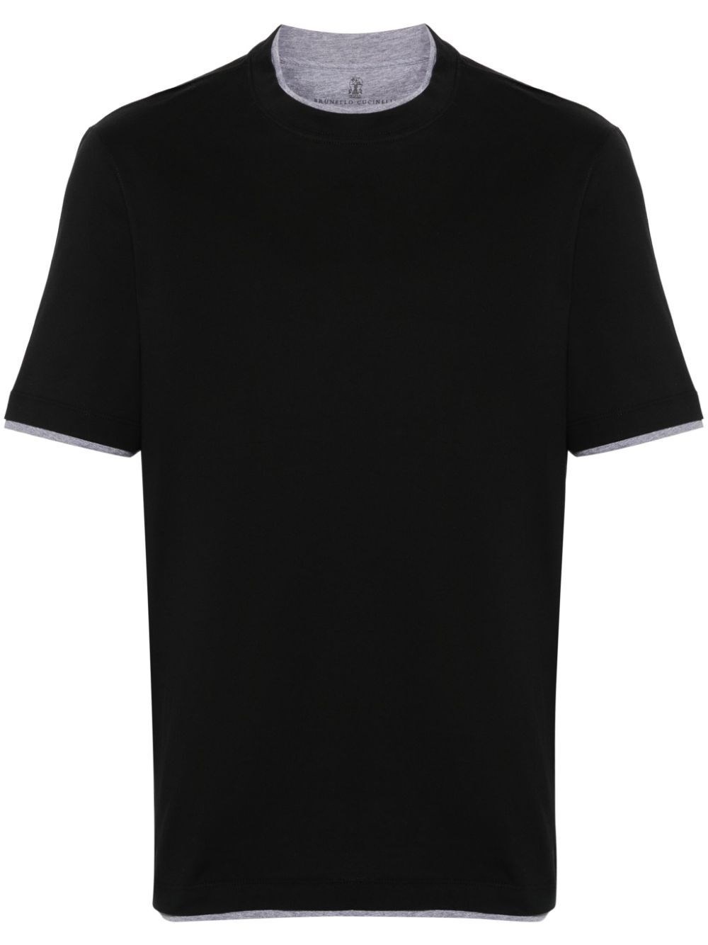Brunello Cucinelli Crew Neck T-Shirt With Faux-Layering