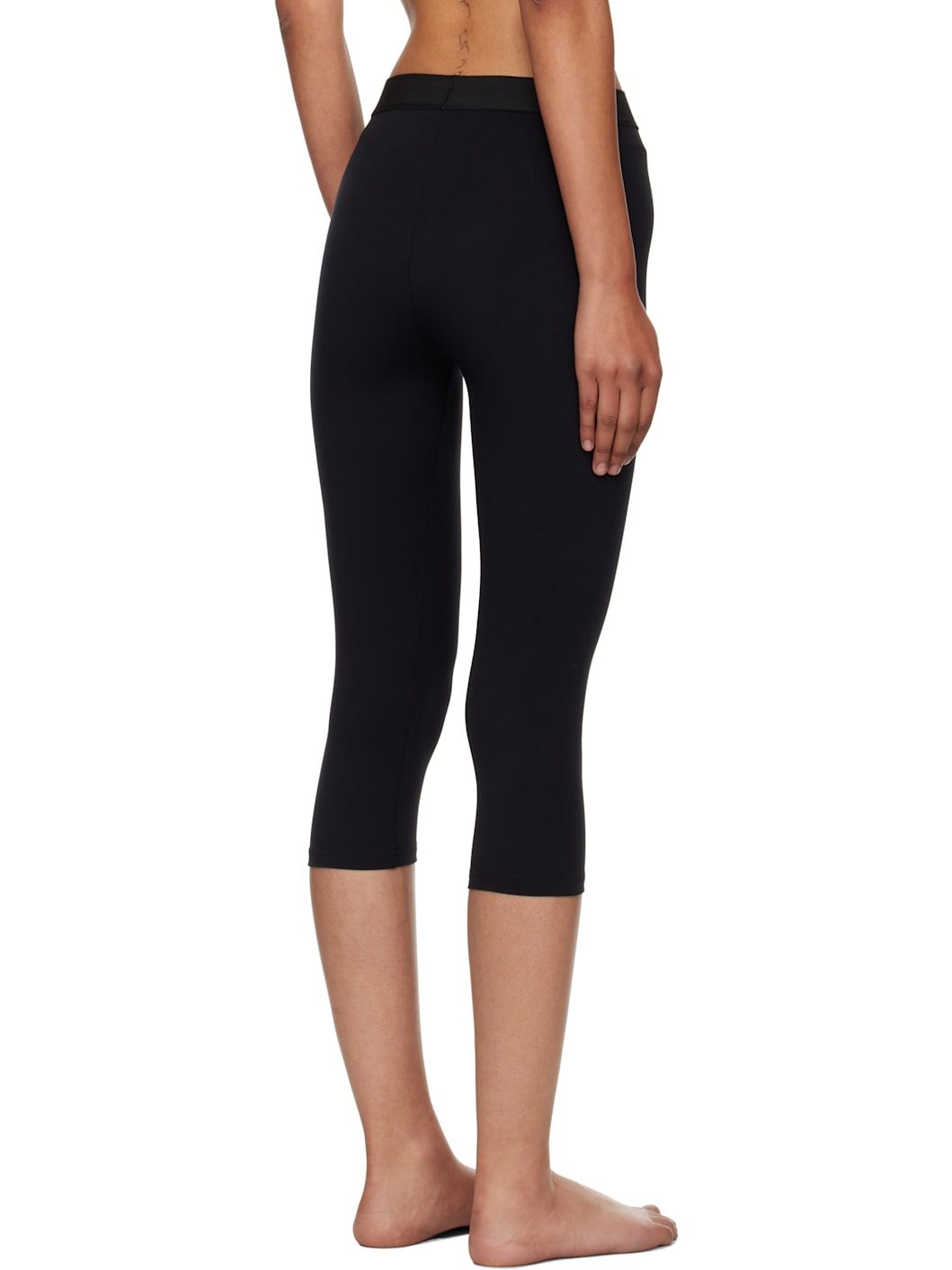 Black Modal Yoga Leggings - 3