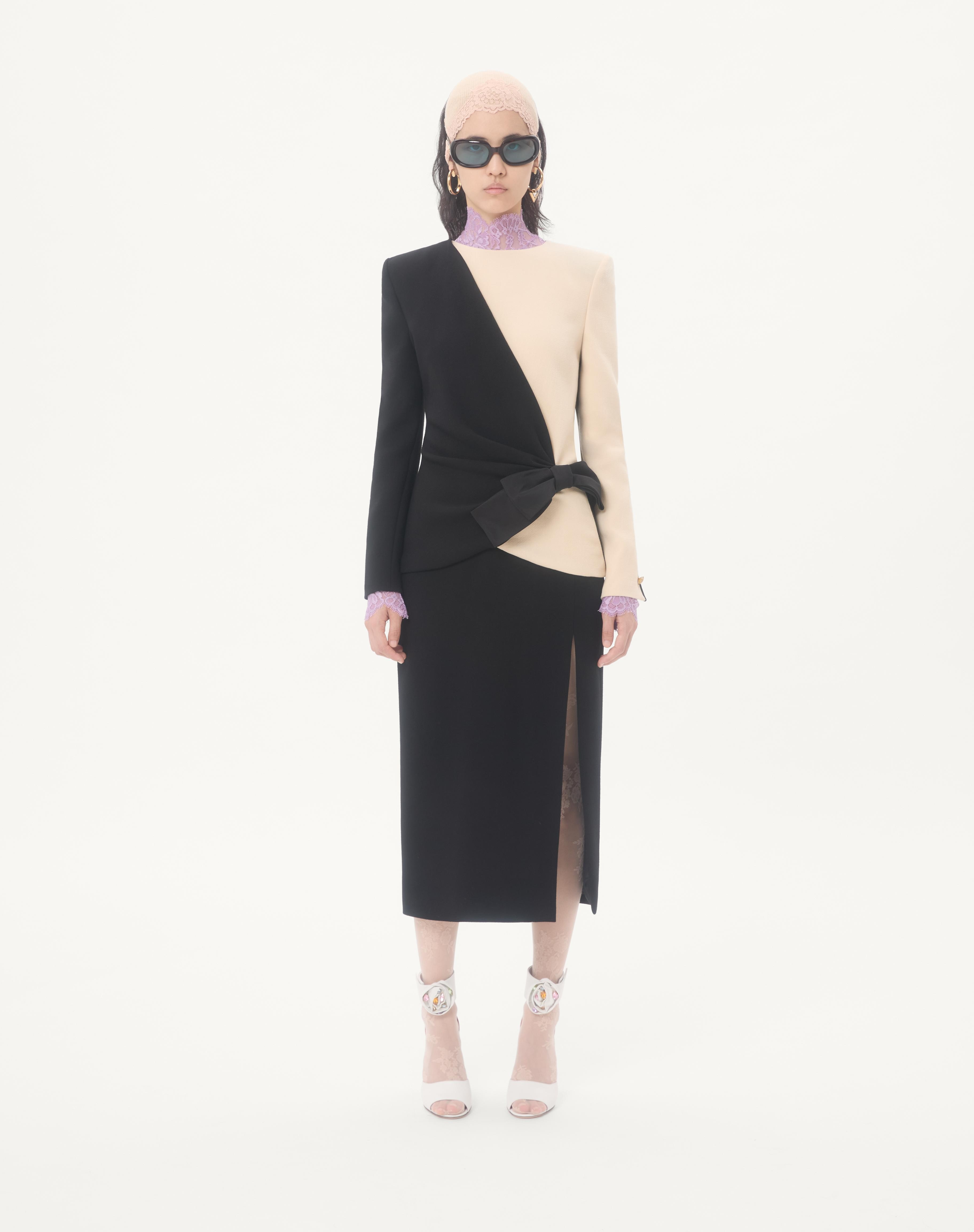 WOOL CREPE MIDI DRESS - 4