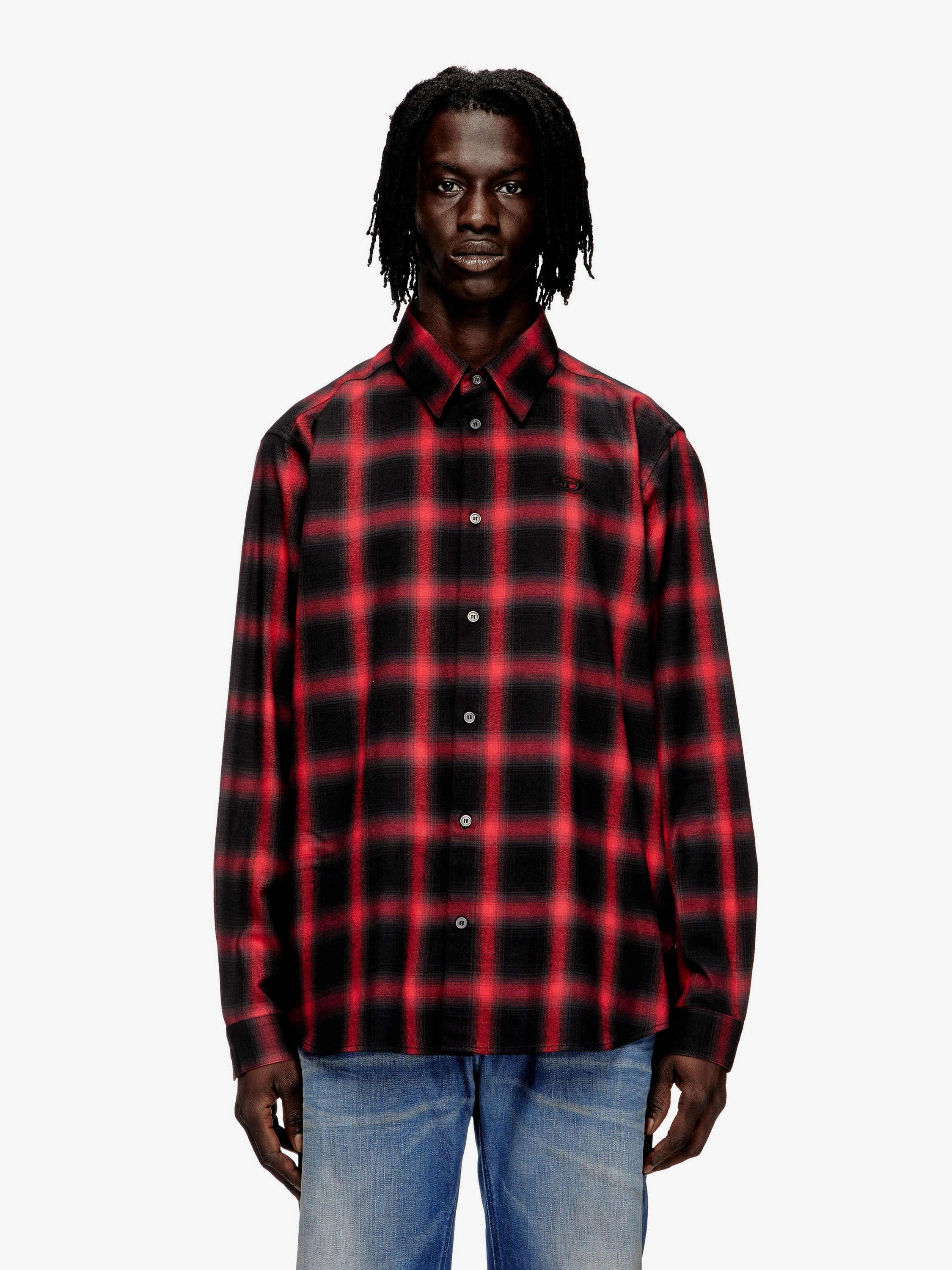 Diesel Men S-Simply Check Cotton Blend Shirt - 2