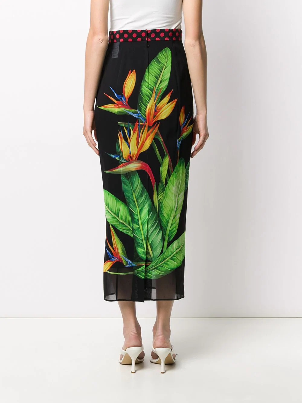 bird paradise print skirt - 4