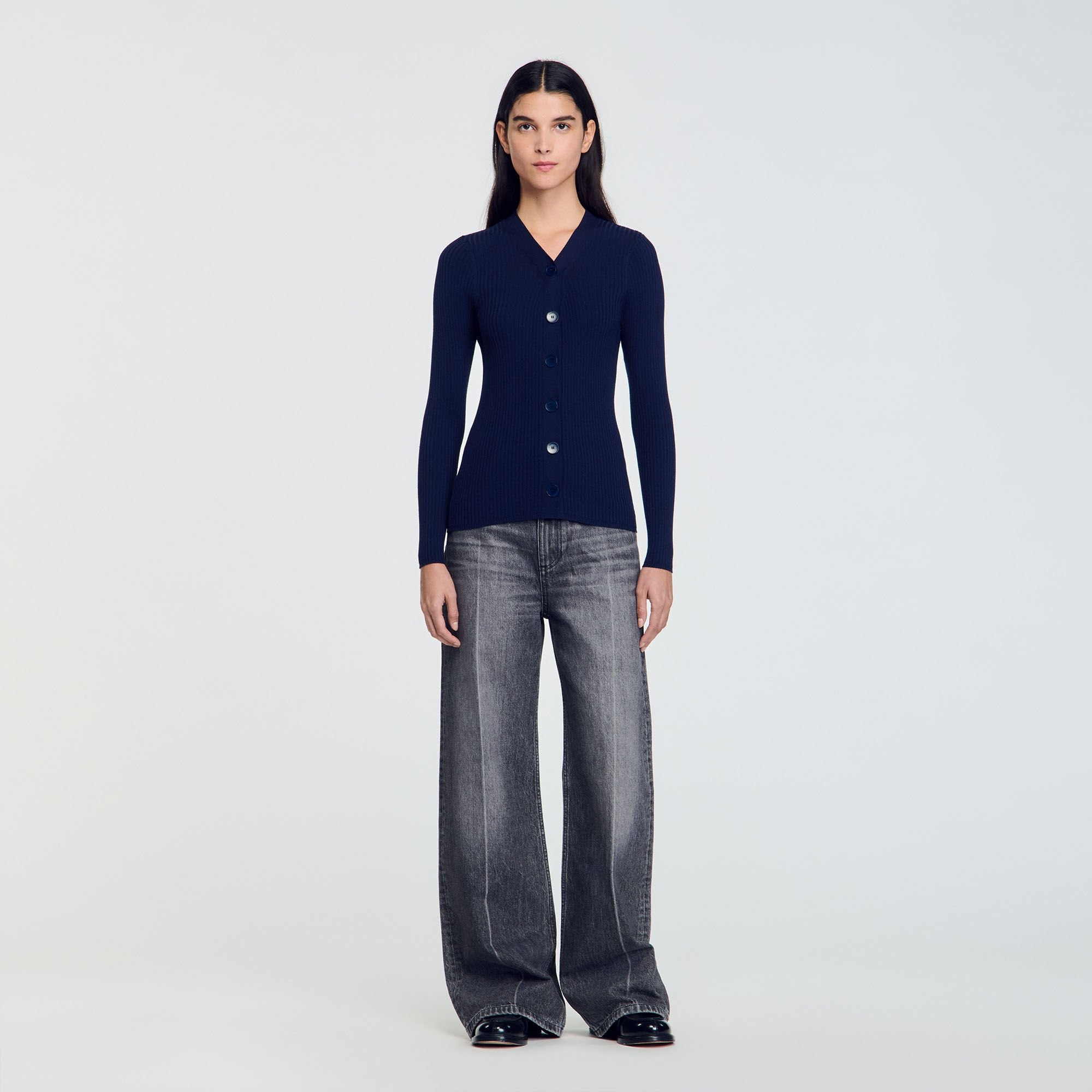 RIB KNIT CARDIGAN - 3