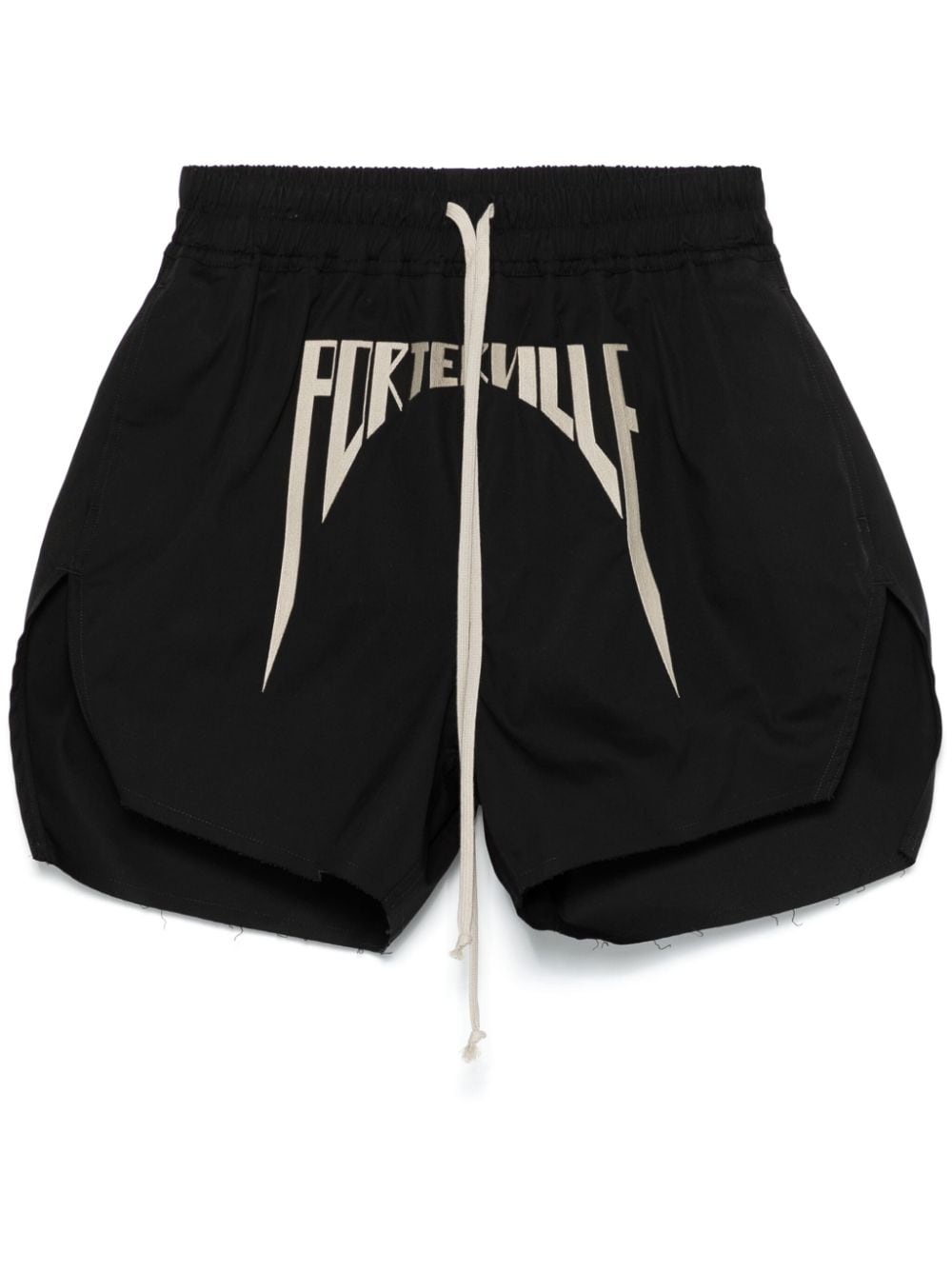 motif-embroidered track shorts - 1