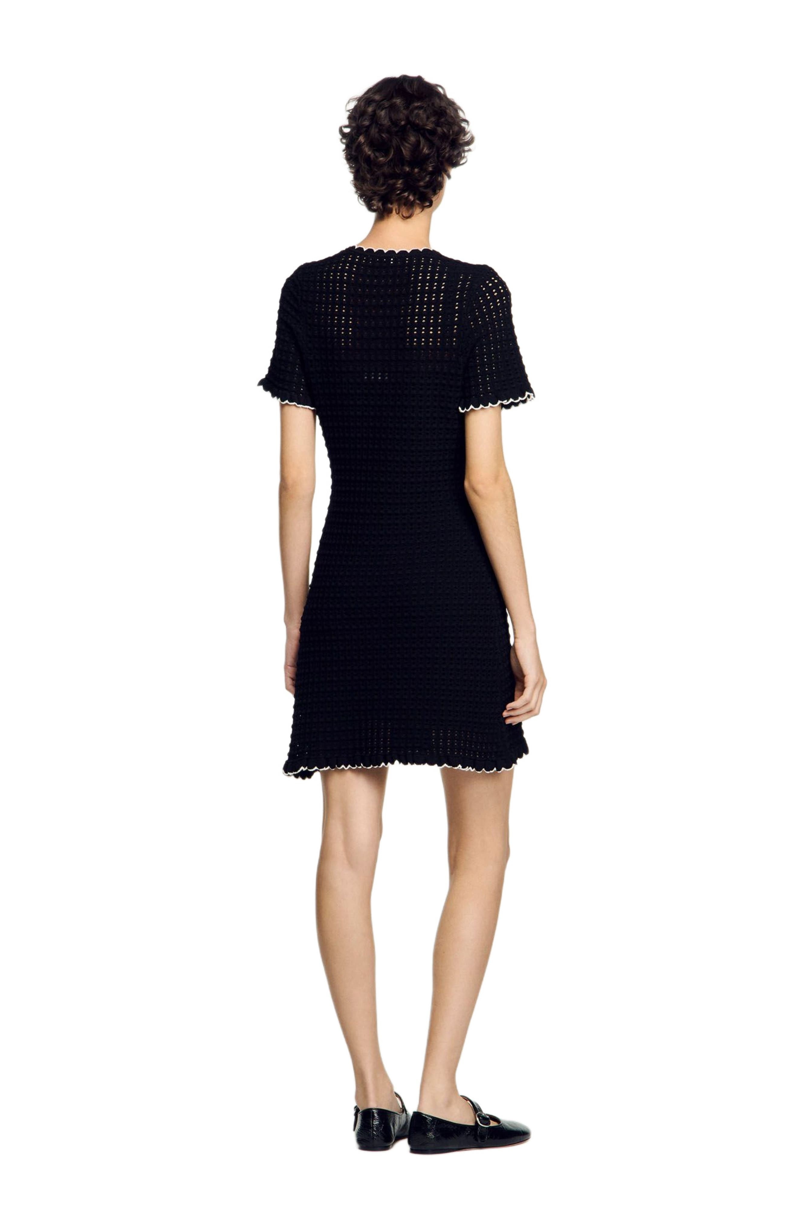 SANDRO Short knit dress in Black at Nordstrom - 2