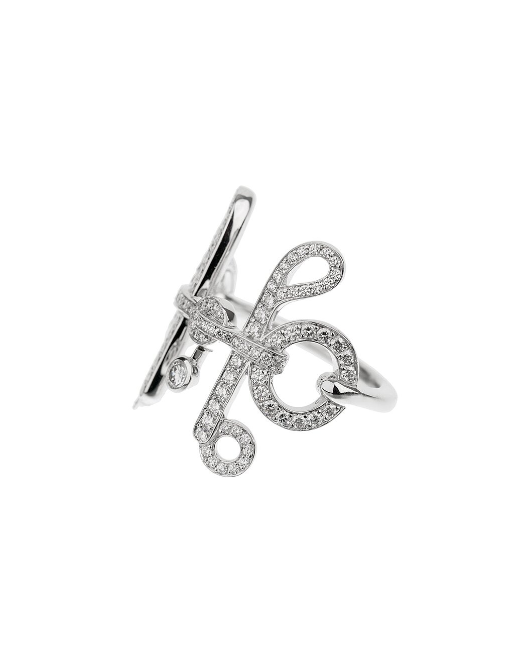 Hermès 18K 0.72 ct. tw. Diamond Filet Dor Cocktail Ring (Authentic Pre-Loved) - 2