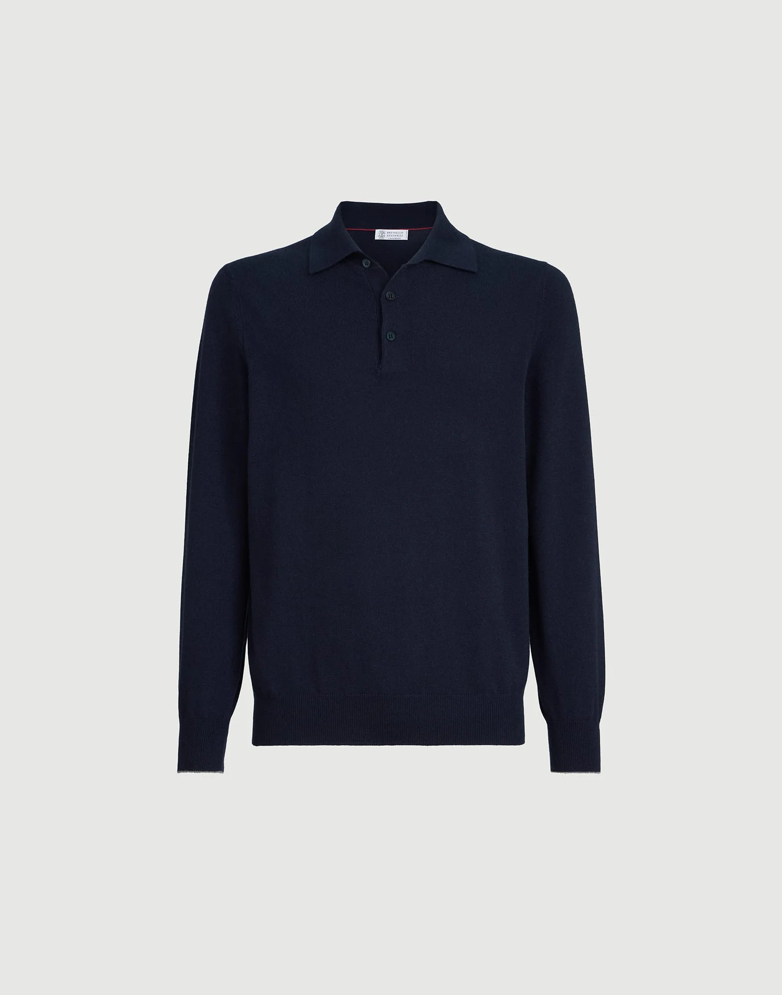 Cashmere knit polo shirt - 1