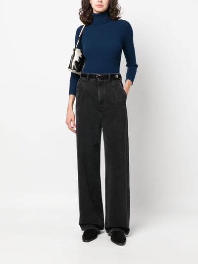 Aspesi ribbed-knit roll-neck knitted top outlook