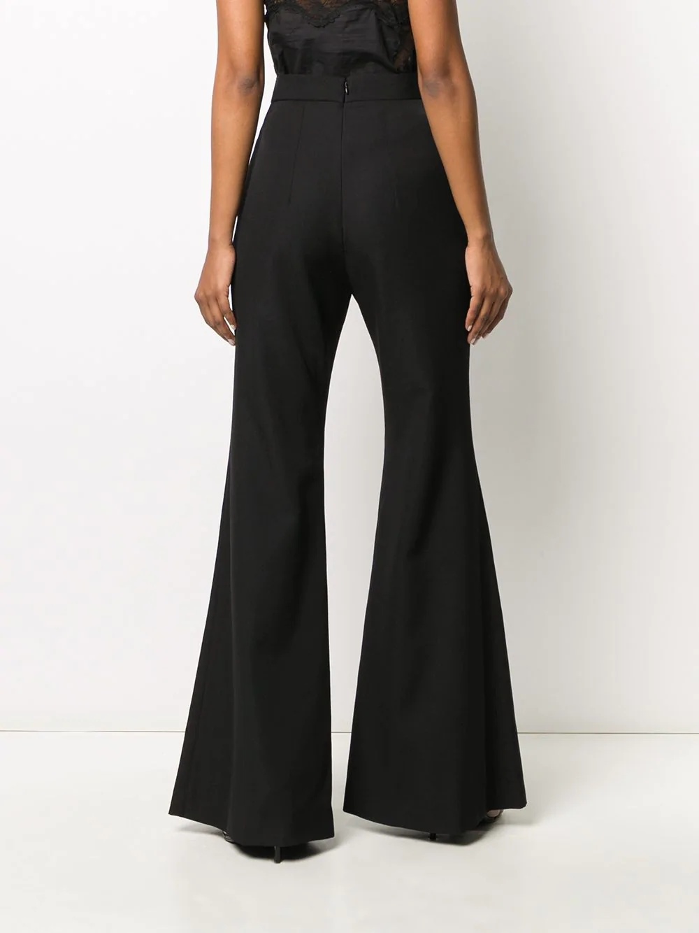 high-waist flared trousers - 4