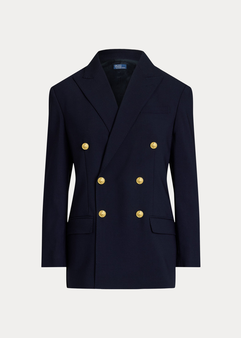 Double-Breasted Stretch Wool Blazer 1