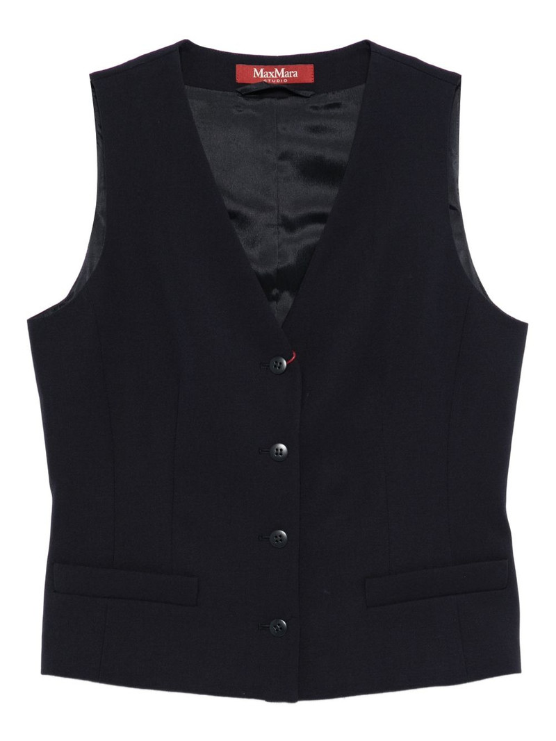 buttoned V-neck gilet 1