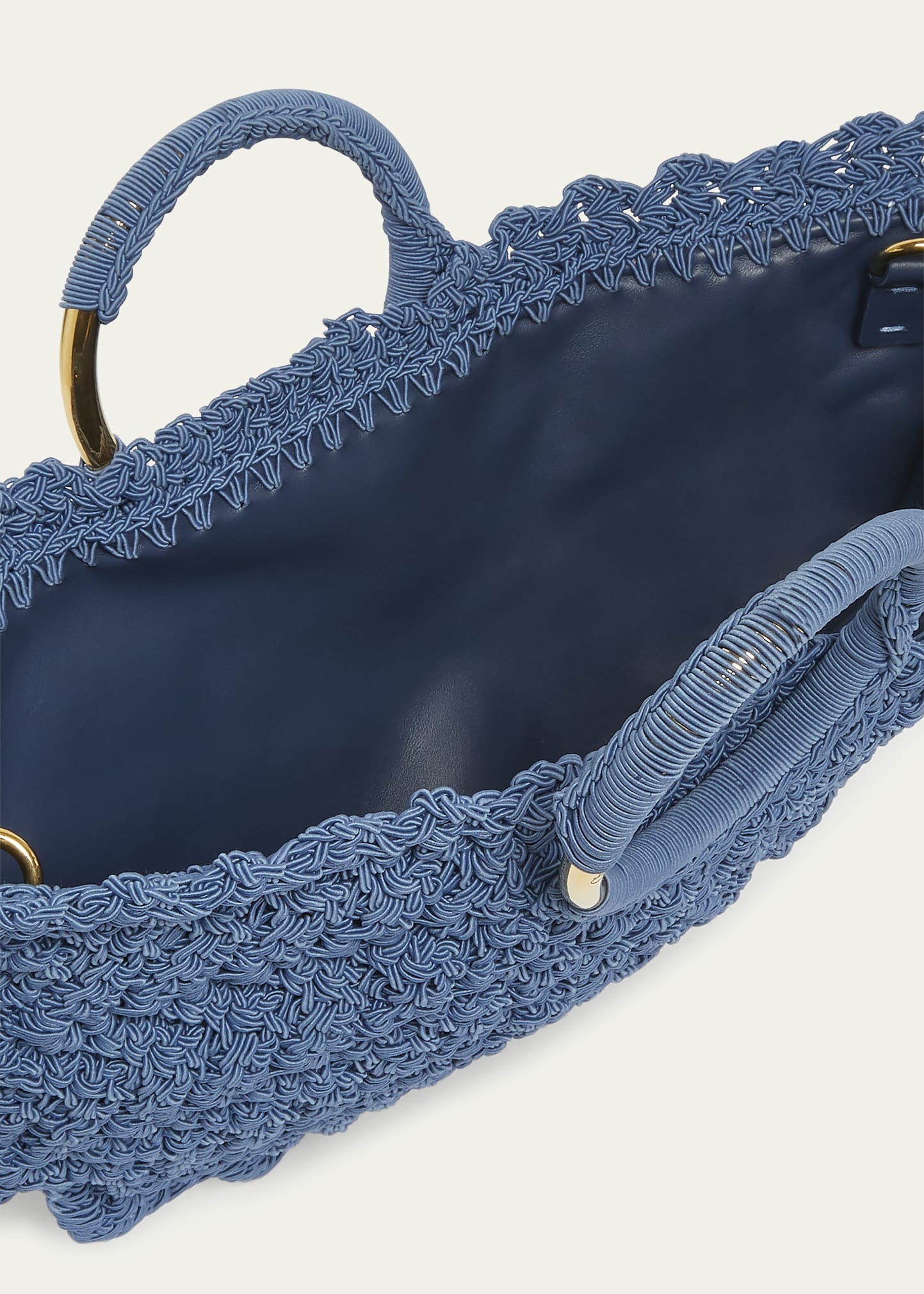 Passementerie Crochet Top-Handle Bag in Fabric - 4