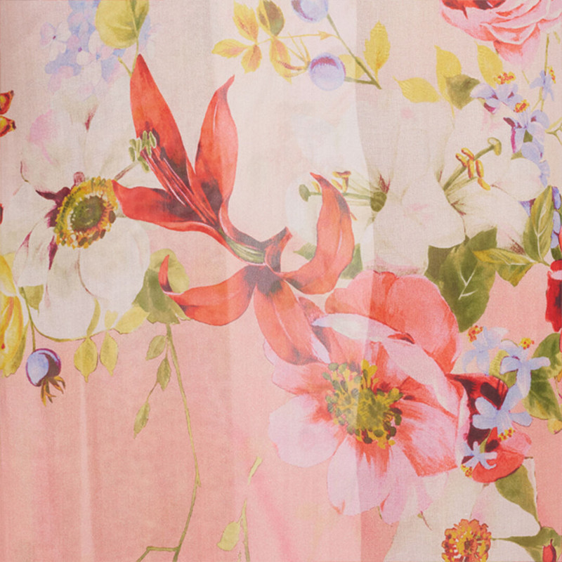 Miami Flowers Silk Kaftan 5