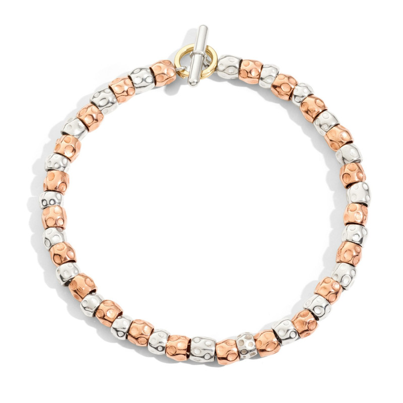 SILVER & ROSE GOLD GRANELLI BRACELET 1