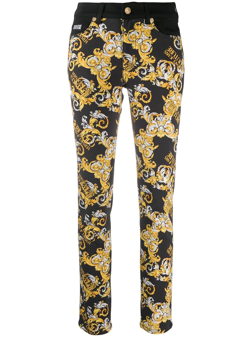 filigree print trousers - 1