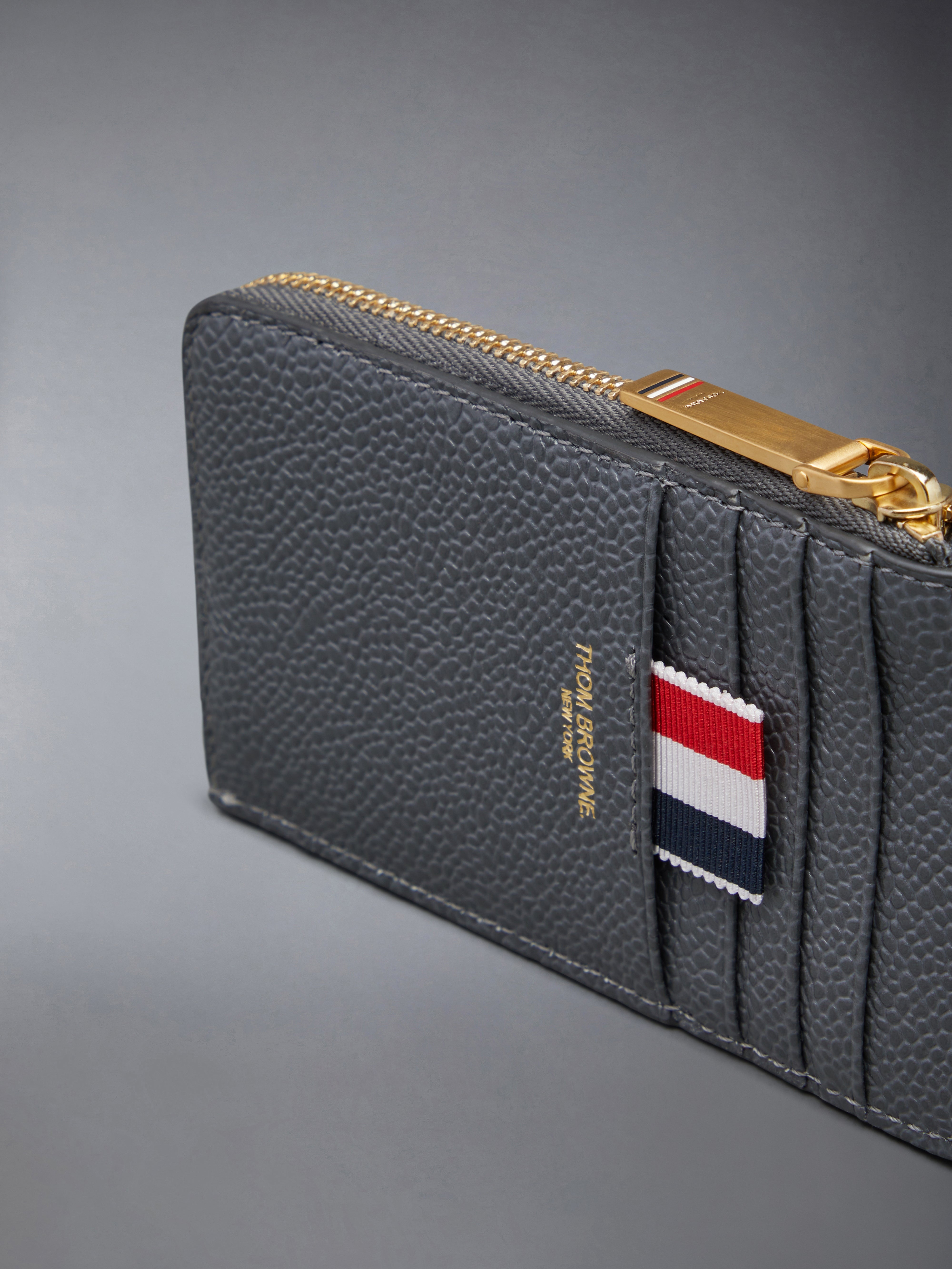 PEBBLE GRAIN HALF ZIP WALLET - 3