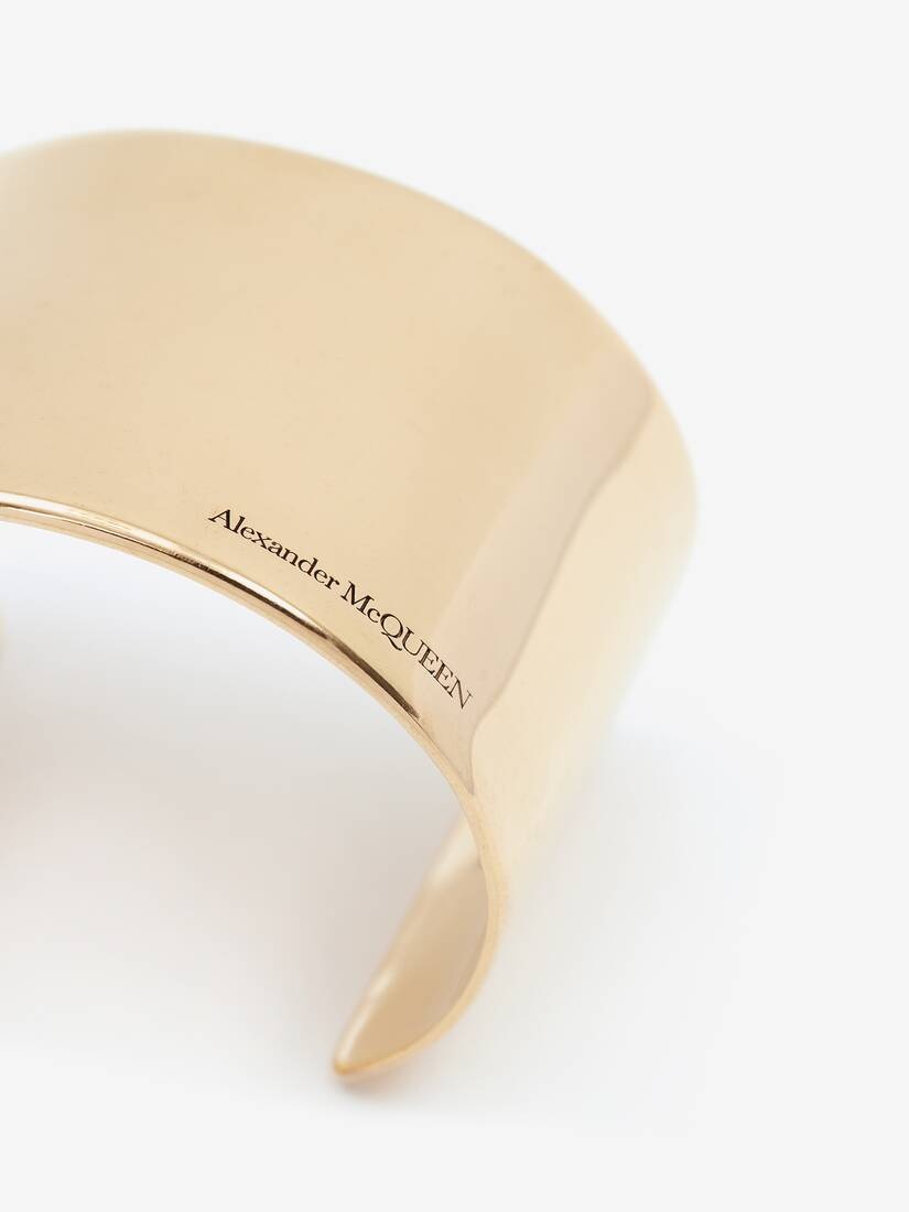 Tall Open Cuff in Antique Gold - 3