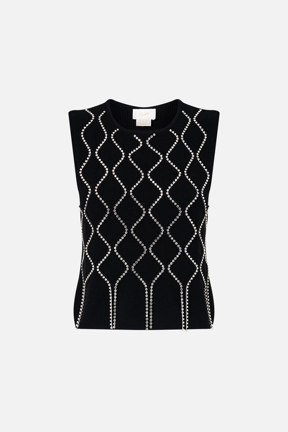 SLEEVELESS KNIT TANK TOP - 1