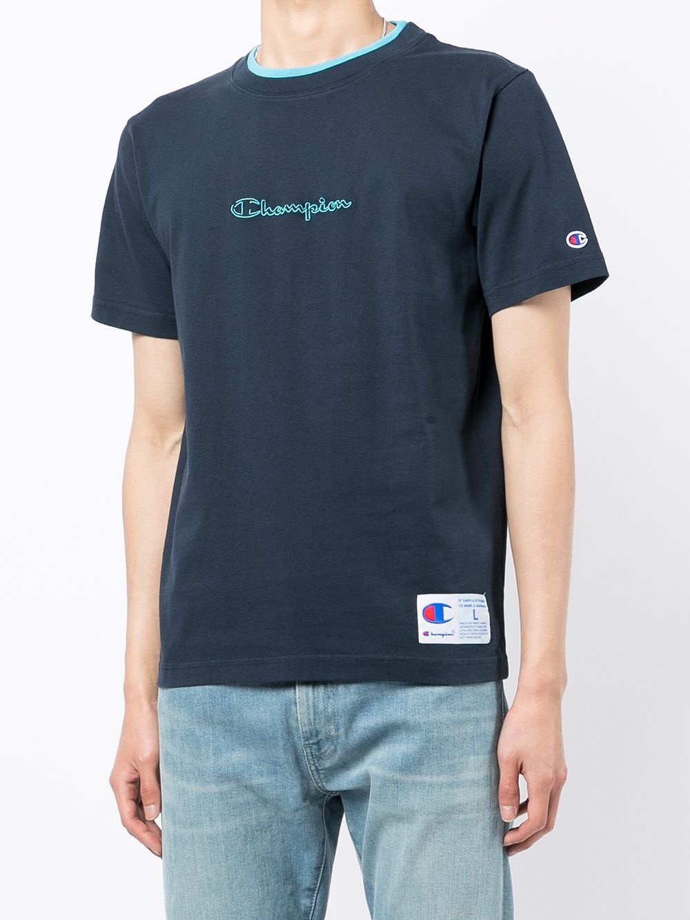 embroidered-logo T-shirt - 3