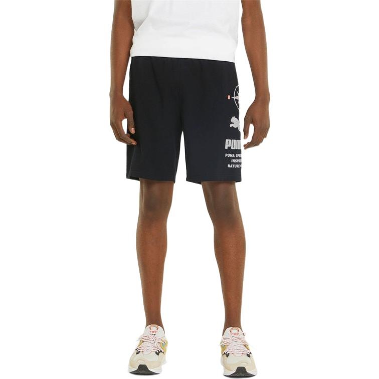 PUMA Nature Camp Graphic Shorts 'Black' 536943-01 - 6