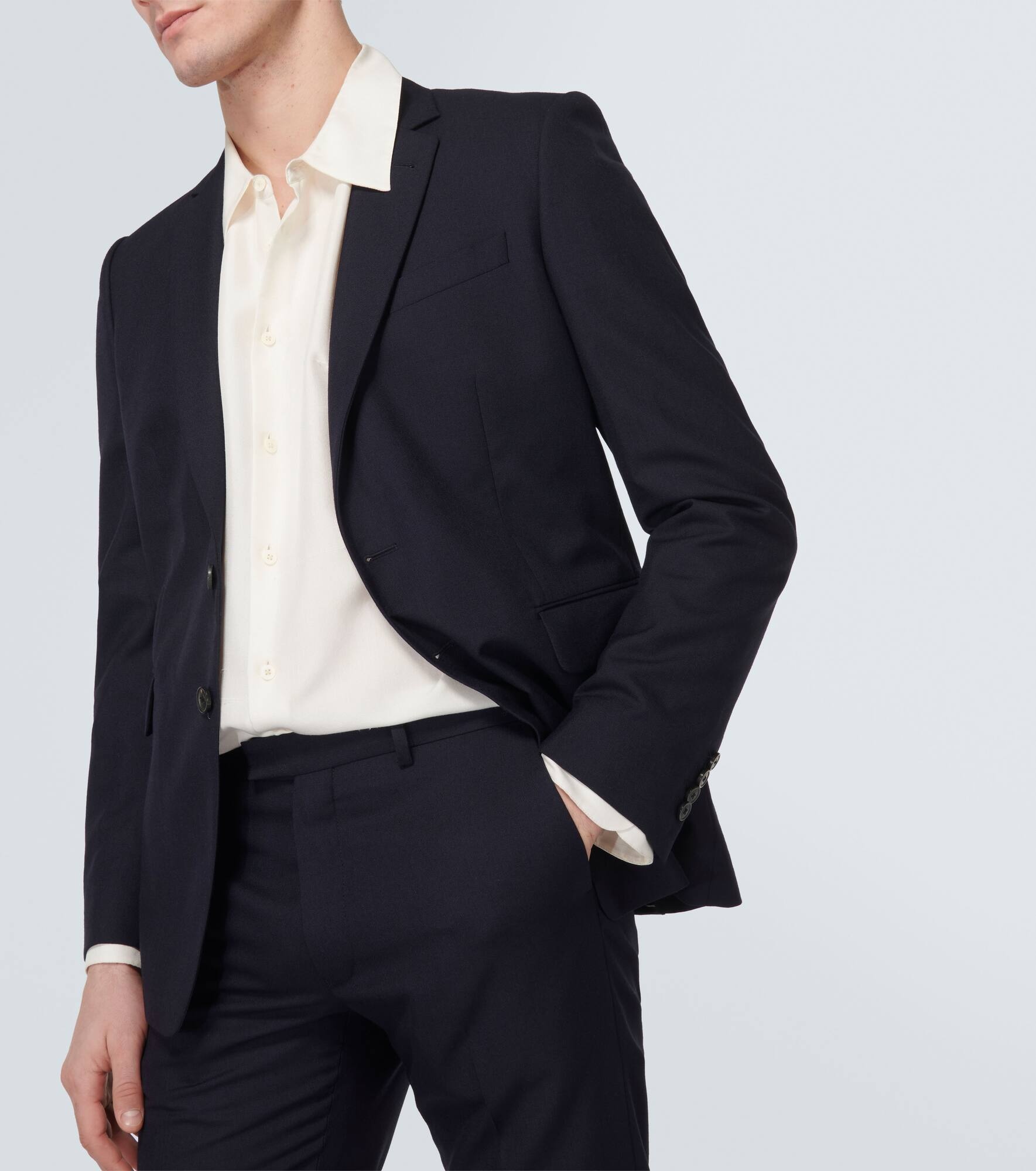 Single-breasted wool suit - 7