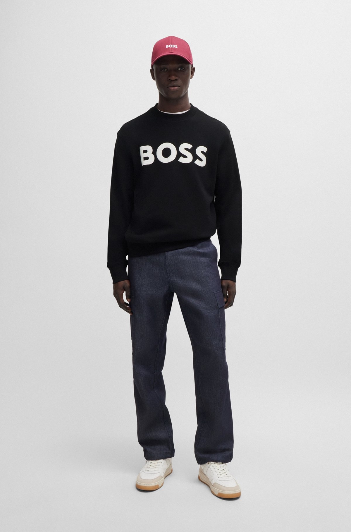 RELAXED-FIT COTTON-TERRY SWEATSHIRT WITH RUBBER-PRINT LOGO - 4