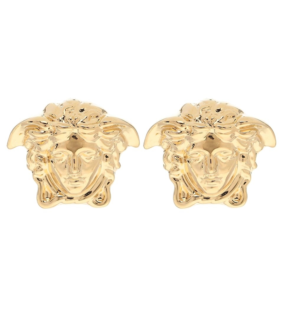 Medusa gold-plated earrings - 1