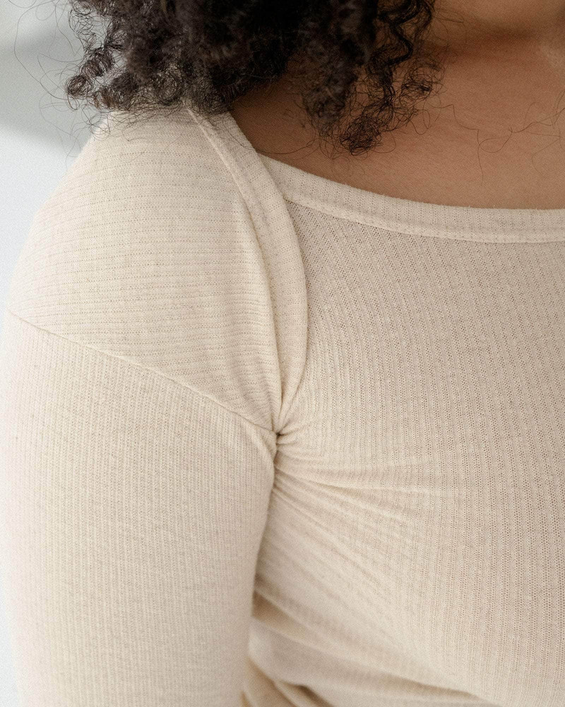 Disc Long Sleeve Tee - Cotton Hemp Rib 3
