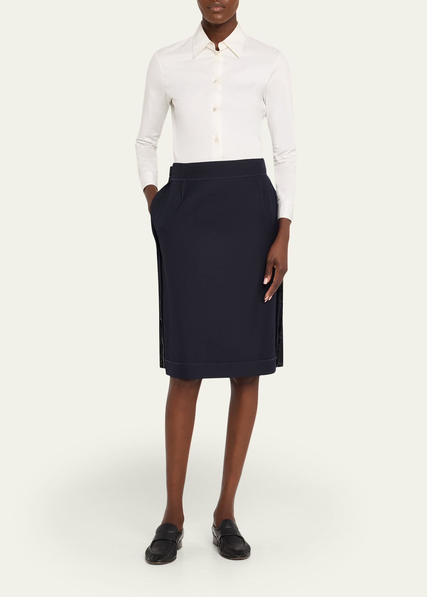 Inside-Out Midi Pencil Skirt - 2