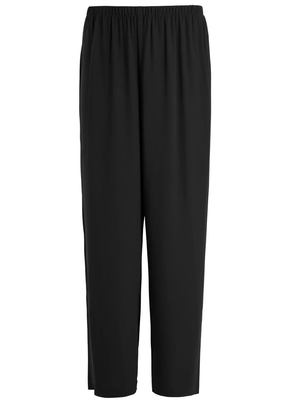 Eileen Fisher Straight-leg Silk-crepe Trousers - 1