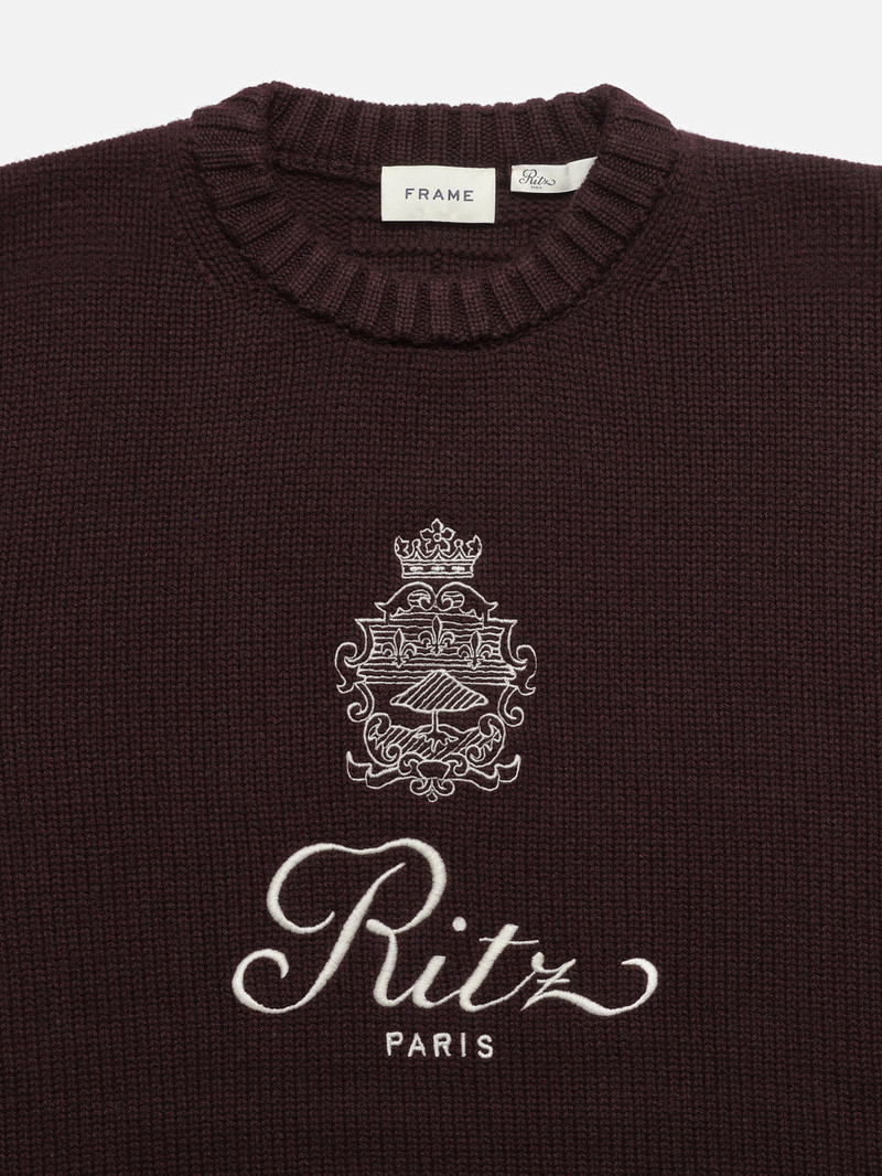 Ritz Unisex Cashmere Sweater in Bordeaux 2