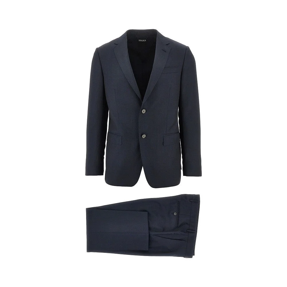 WOOL CANVAS TAILORED SUIT - 1