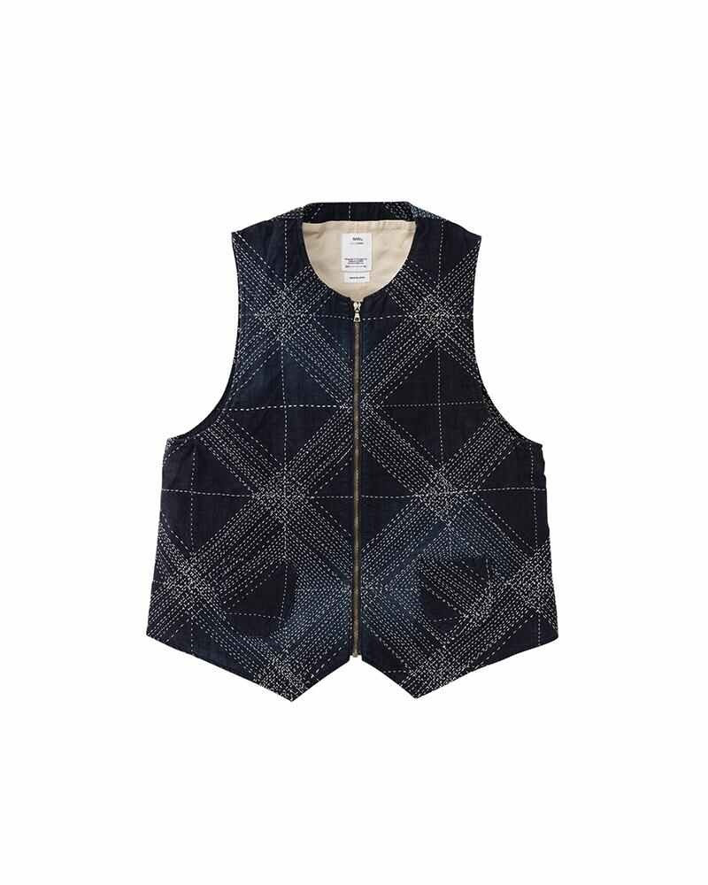 SASHIKO VEST W DK.INDIGO 1