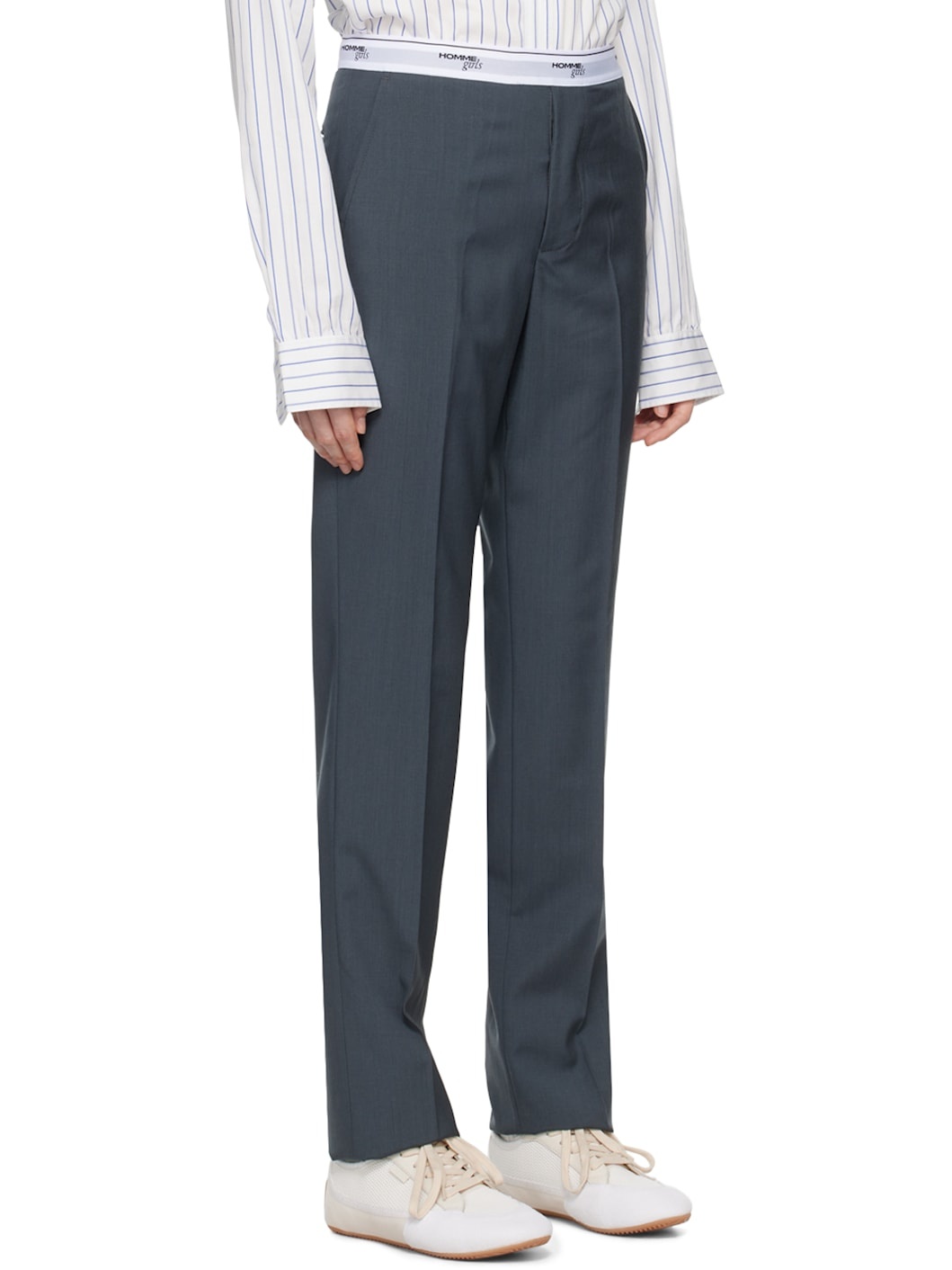 Gray Classic Trousers - 2