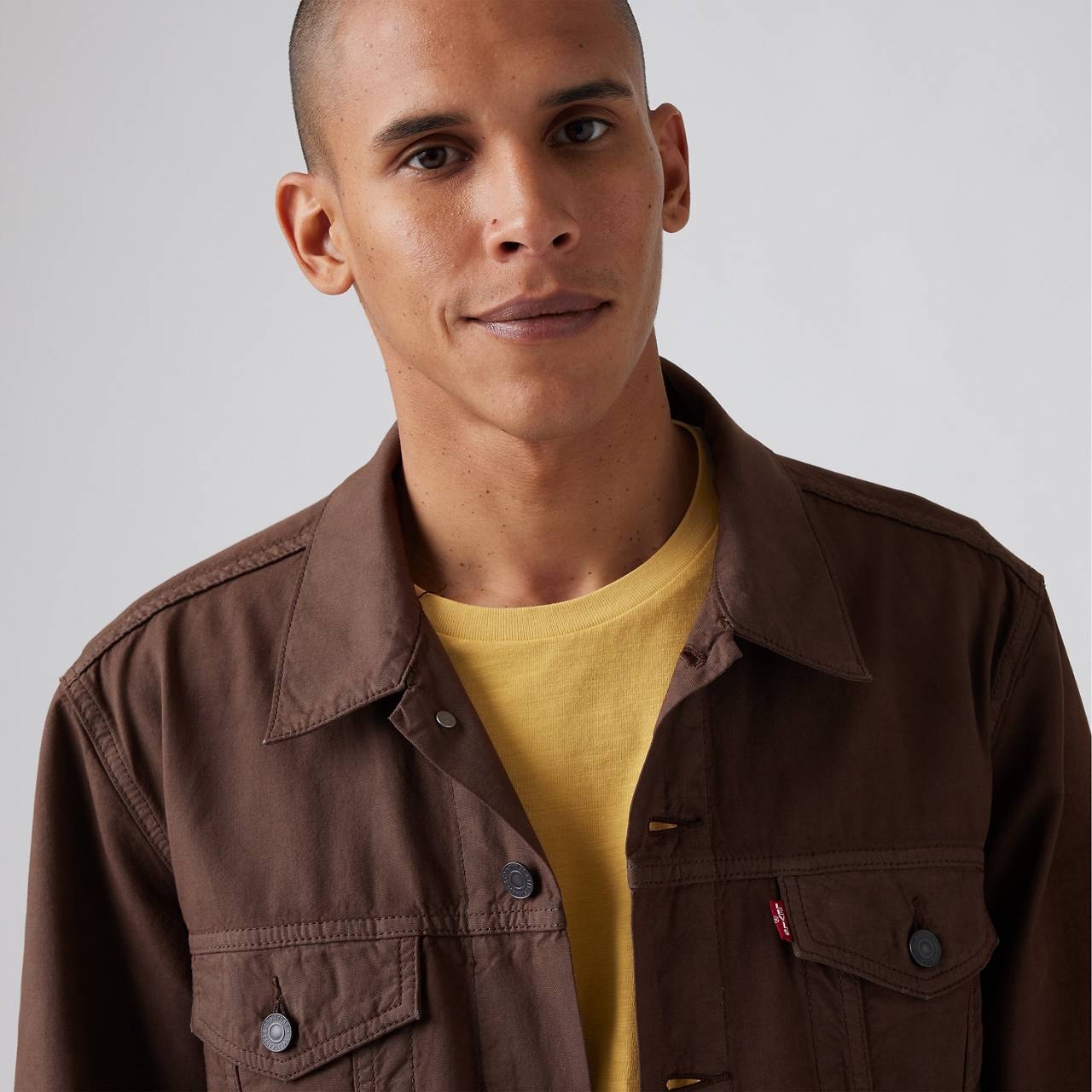 COTTON LINEN TRUCKER JACKET - 5