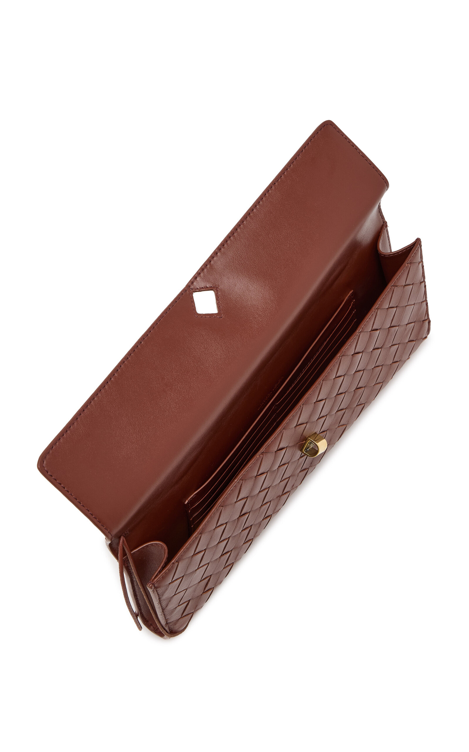 Andiamo Intrecciato Leather E/W Clutch brown - 5