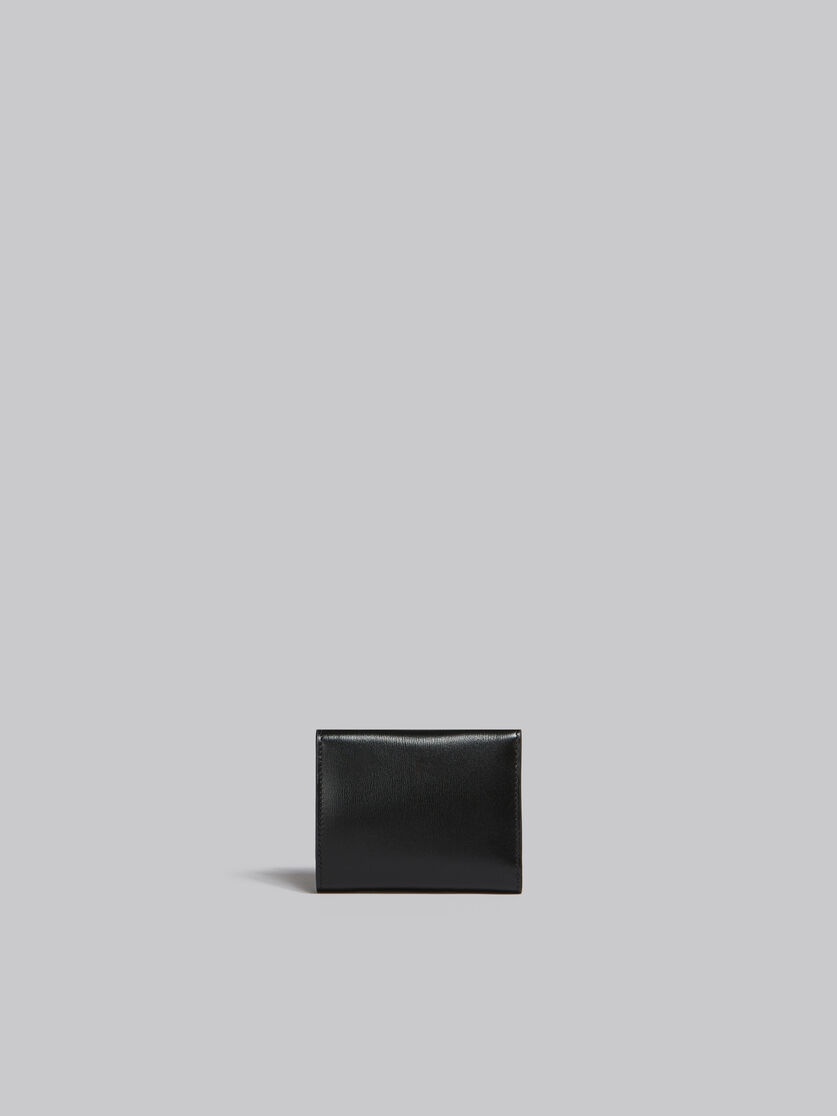 BLACK LEATHER TRIFOLD PRISMA WALLET - 3