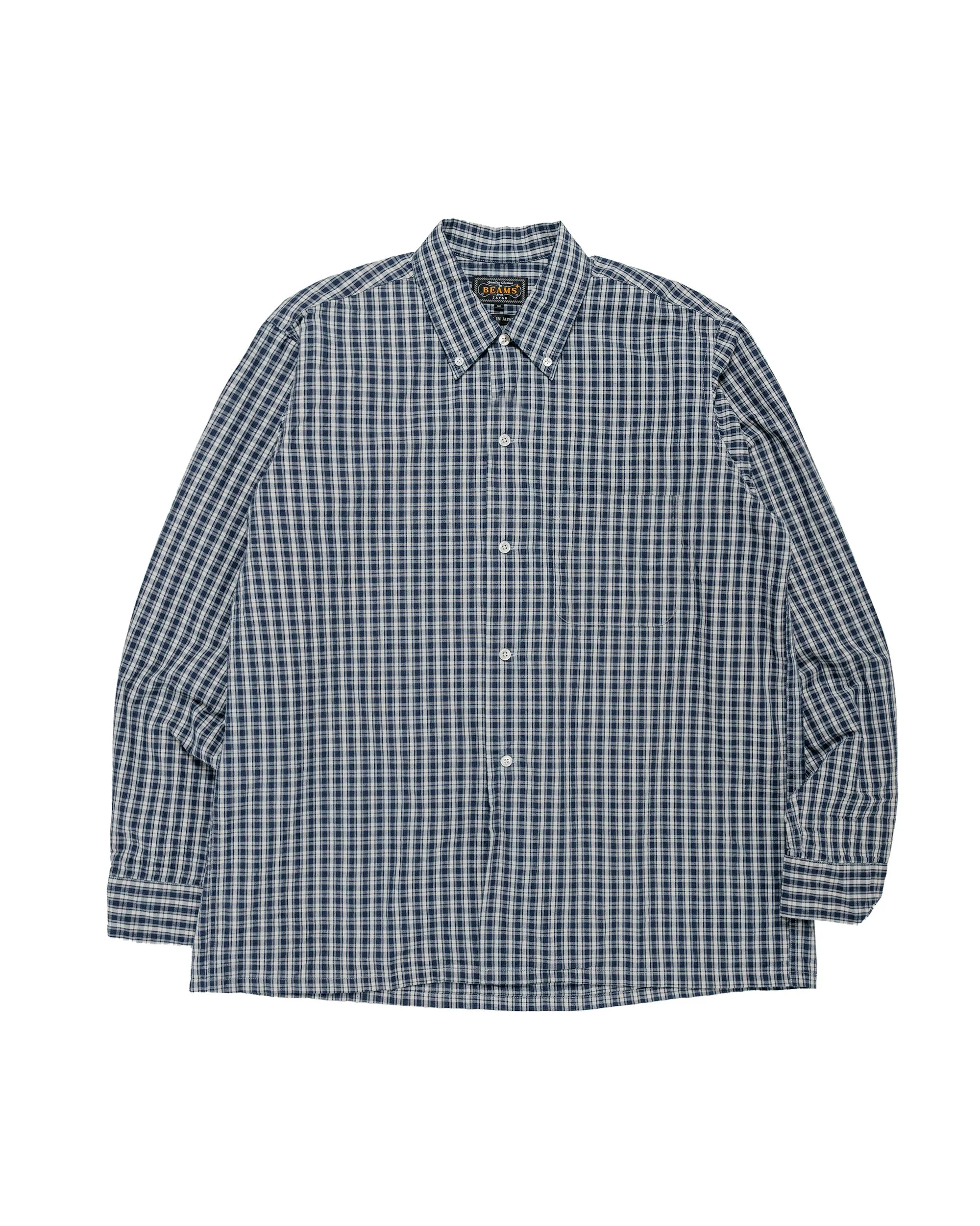 Open B.D. Indigo Dobby Plaid Navy - 1