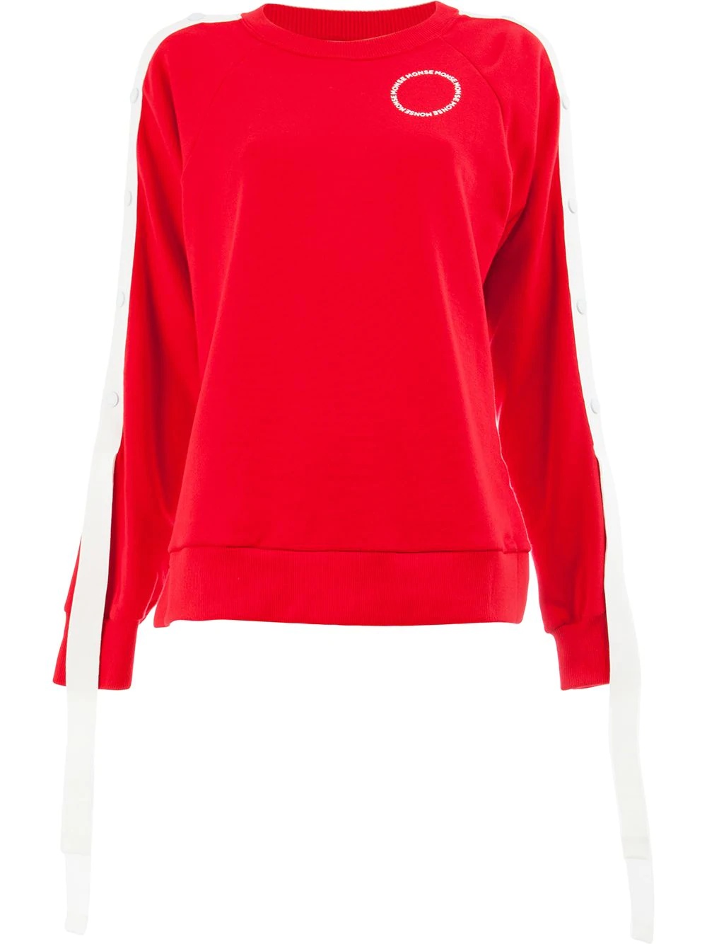 raglan snap sleeve sweatshirt - 1