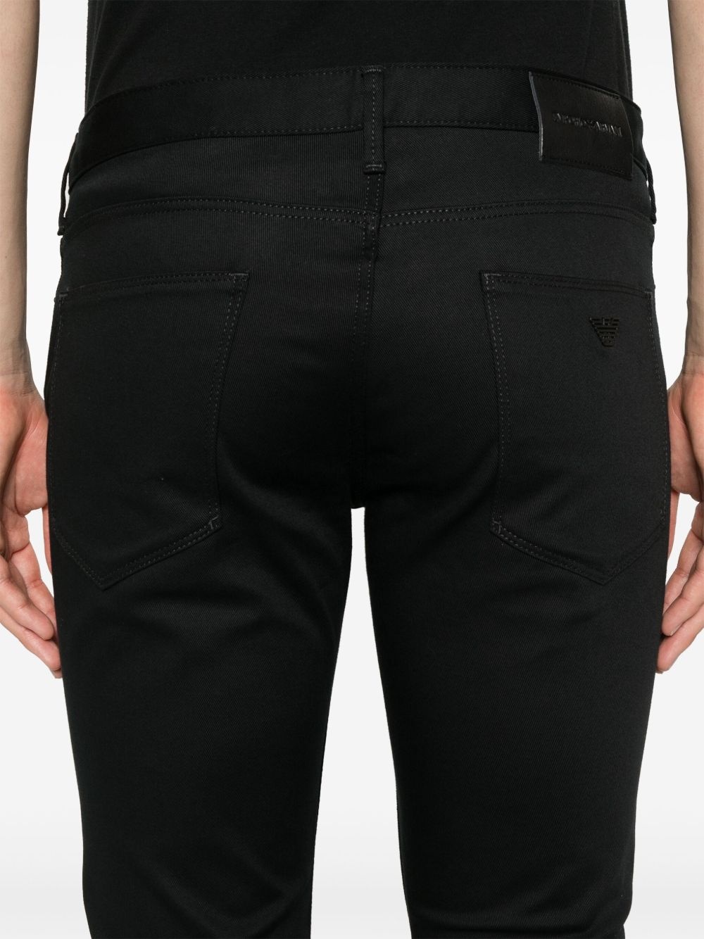 logo-plaque slim-fit jeans - 5