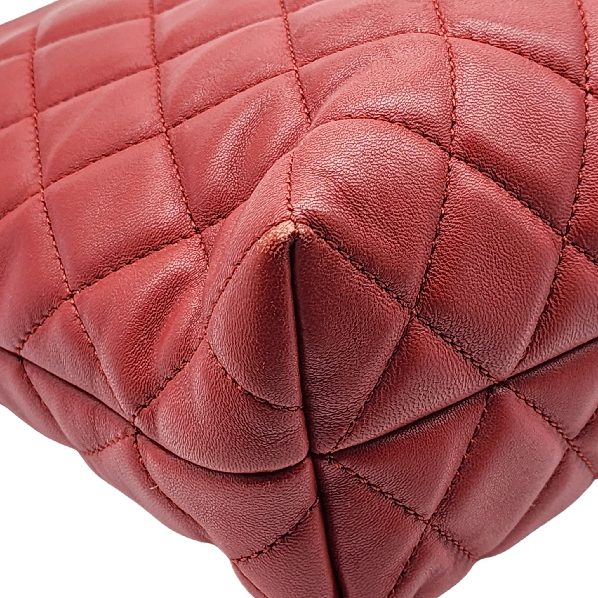 Chanel Urban Delight Quilted Leather Chain Tote in Red - 4