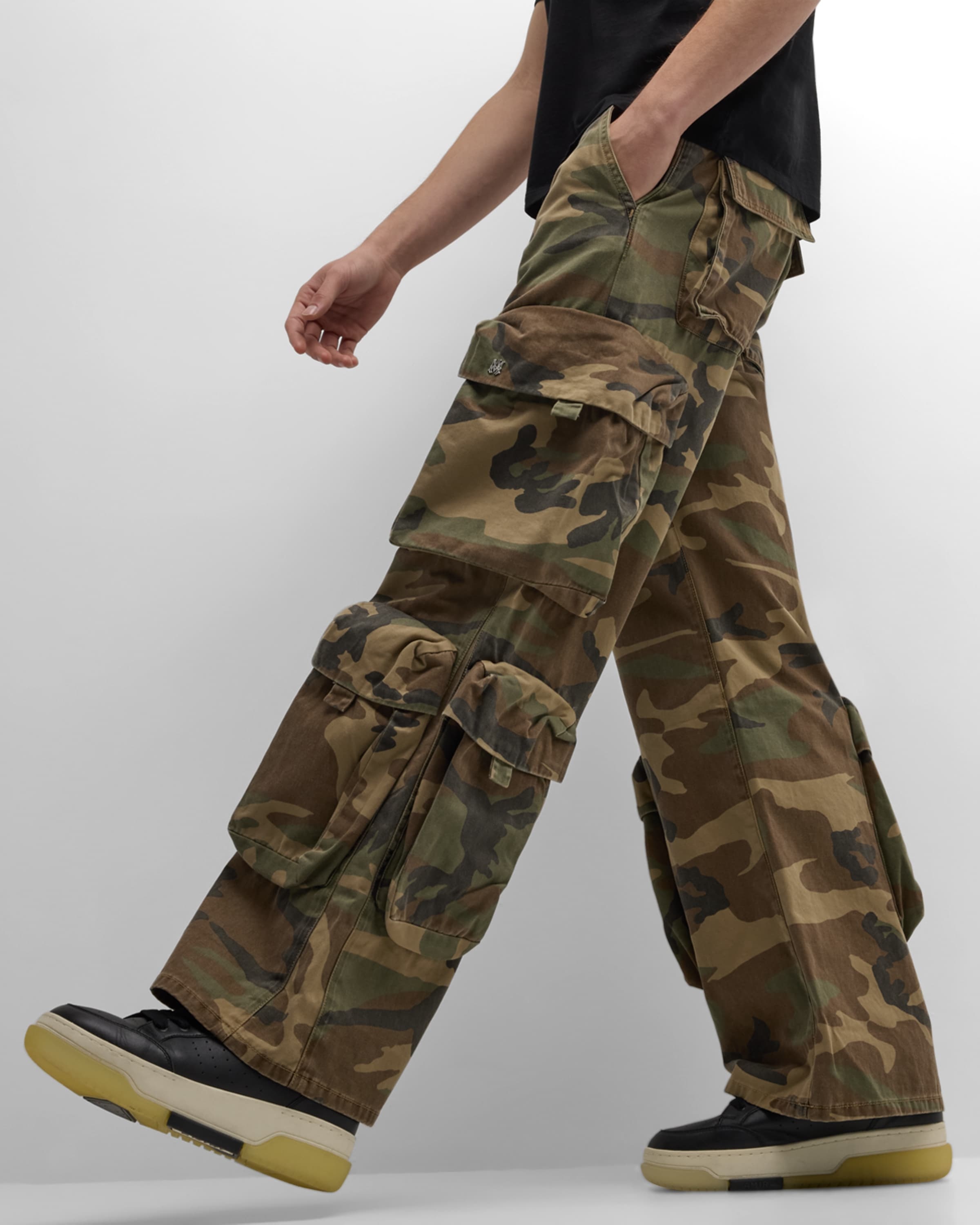 AMIRI Men's Camo Oversized Cargo Pants | neimanmarcus