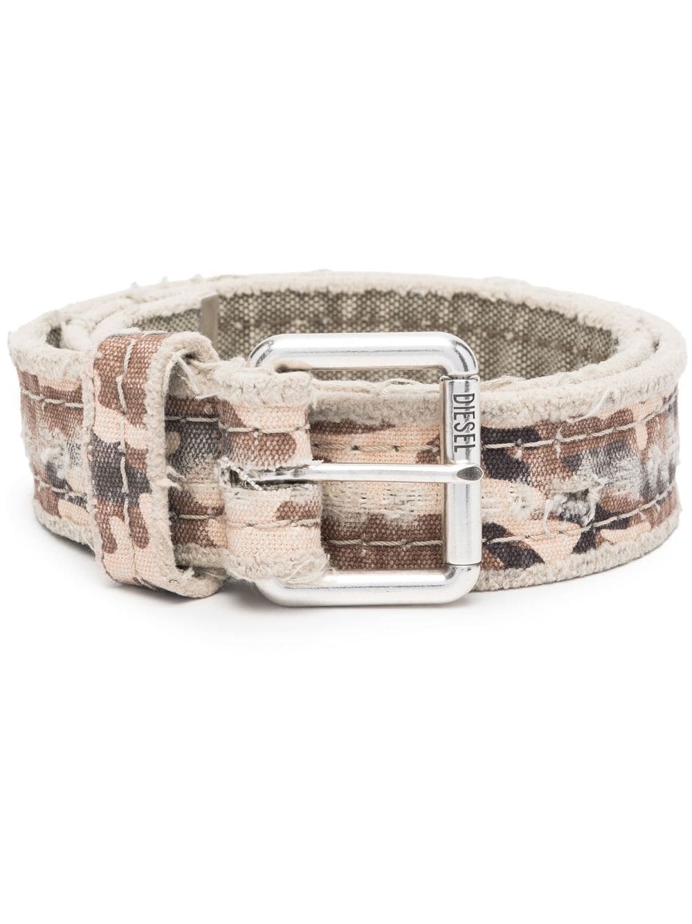 camouflage-print distressed belt - 1