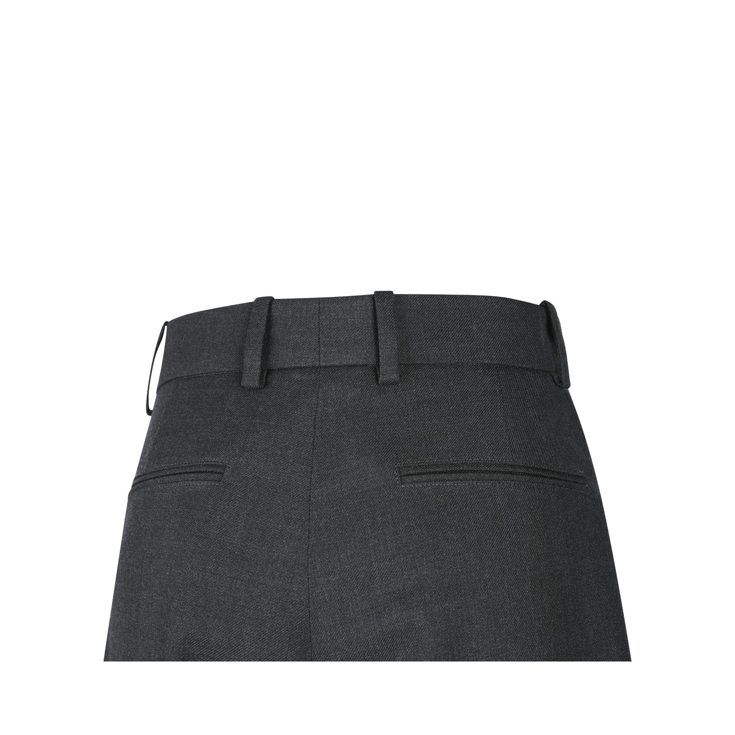 DARK GREY WOOL PANTS - 4