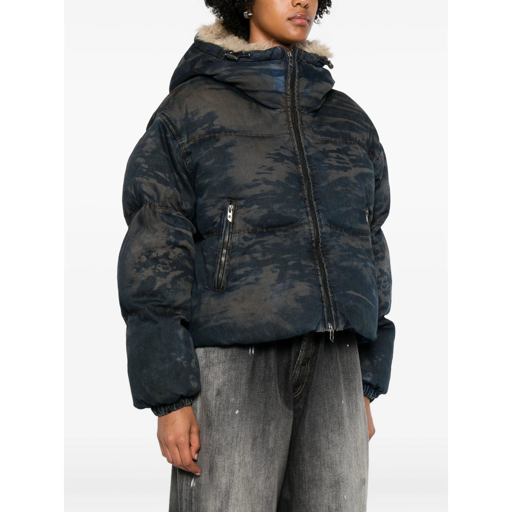 Diesel Blue Jackets - Puffer Jackets Women - 4